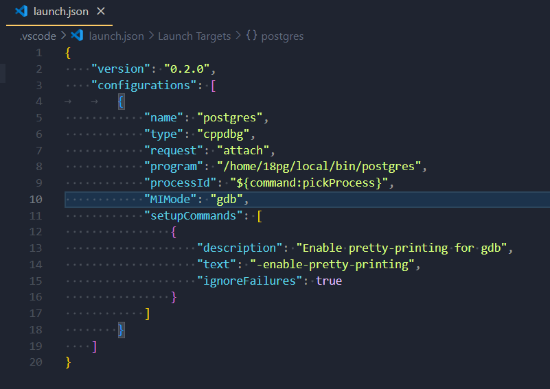 launch.json Configuration